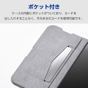 エレコム iPhone17e/16e用 ソフトレザーケース 薄型 磁石付 ネイビー PM-A25SPLFUNV-イメージ5