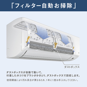 ダイキン 「工事代金別」 20畳 フィルター自動清掃 エアコン e angle select Fシリーズ ATF63APE6-WS-イメージ9