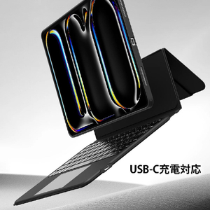 ESR iPad Pro 11インチ(M4)用ASCEND マグネットキーボードケース ブラック ES27669-イメージ11