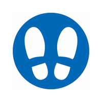 ゼット 足形マークシール 青 10枚 FCG841Y-ZI033