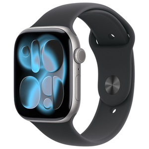 Apple Apple Watch Series 11 スペースグレイアルミニウムケースとブラックスポーツバンド - S/M MFC94J/A-イメージ1