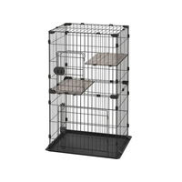 アイリスオーヤマ コンパクトキャットケージ2段 ダークグレー FC042PX-CCC-112