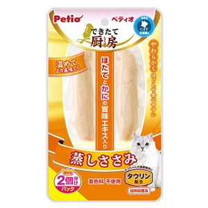 ペティオ できたて厨房 キャット 蒸しササミ 2本入 ﾃﾞｷﾀﾃCATﾑｼｻｻﾐ2ﾎﾝ-イメージ1