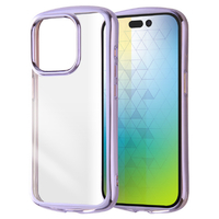 レイアウト iPhone 15 Pro用耐衝撃 TPUソフトケース METAMORU ラベンダー RT-P42TC13/LDM