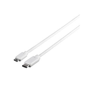 BUFFALO USB2．0ケーブル(MicroB to C) (1．0m) ホワイト BSUMBC210WH-イメージ1