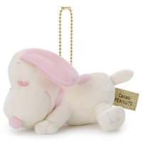 タカラトミーアーツ ピーナッツ/Cacao/すやすやフレンド/ボールチェーンマスコット/ スヌーピー(ホワイト&ストロベリー) スヌーピー ﾋﾟ-ﾅﾂﾂｽﾔｽﾔﾎﾞ-ﾙﾁｴ-ﾝｽﾄﾛﾍﾞﾘ-