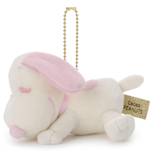 タカラトミーアーツ ピーナッツ/Cacao/すやすやフレンド/ボールチェーンマスコット/ スヌーピー(ホワイト&ストロベリー) スヌーピー ピ-ナツツスヤスヤボ-ルチエ