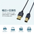 サンワサプライ 極細USBケーブル(USB2.0 A-Bタイプ・2.5m) ブラック KU20-SL25BKK-イメージ8