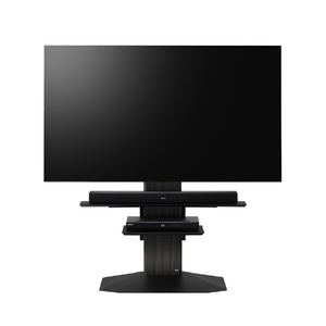 朝日木材 壁寄せテレビスタンド アッシュグレー木目+ブラック WS-RB750-AG-イメージ6