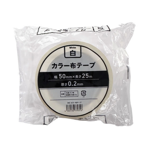 Forestway カラー布テープ 0.2mm厚 50mm×25m 白 30巻 FC441SA-イメージ2