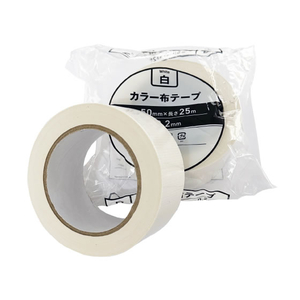 Forestway カラー布テープ 0.2mm厚 50mm×25m 白 30巻 FC441SA-イメージ4