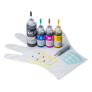 サンワサプライ キヤノン用詰め替えインク 一体型カートリッジ 4色 FCJ005F-INK-CBCM4S30S-イメージ1
