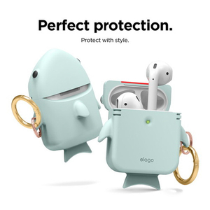 elago SHARK CASE for AirPods/AirPods 2nd Charging/AirPods 2nd Wireless Mint EL_APACSSCSK_MT-イメージ4