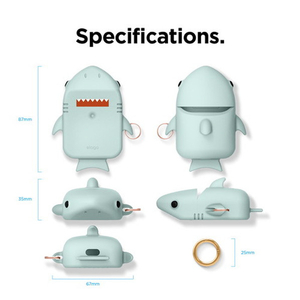 elago SHARK CASE for AirPods/AirPods 2nd Charging/AirPods 2nd Wireless Mint EL_APACSSCSK_MT-イメージ8