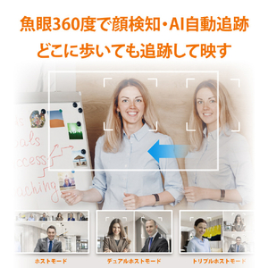 j5 create 360度パノラマWebカメラ 高音質スピーカーフォン内蔵 ホワイト JVU368-イメージ6
