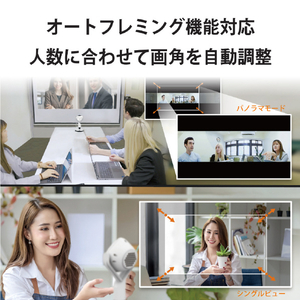 j5 create 360度パノラマWebカメラ 高音質スピーカーフォン内蔵 ホワイト JVU368-イメージ7