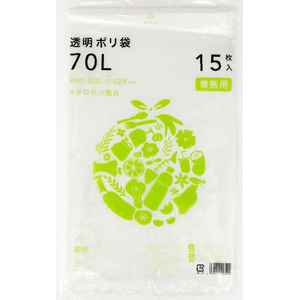 伊藤忠リーテイルリンク ポリゴミ袋(メタロセン配合) 透明 70L 15枚×20袋 FCT5422-GMT-702-イメージ4