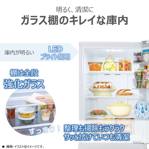 東芝 【右開き】冷凍冷蔵庫 エクリュホワイト GR-Y18BP(WS)-イメージ4