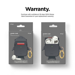 elago SHARK CASE for AirPods/AirPods 2nd Charging/AirPods 2nd Wireless Dark Gray EL_APACSSCSK_GY-イメージ2