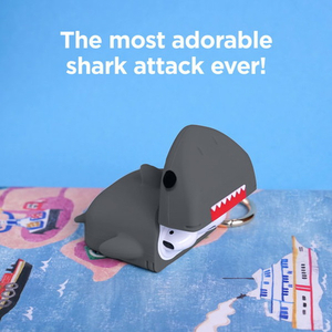 elago SHARK CASE for AirPods/AirPods 2nd Charging/AirPods 2nd Wireless Dark Gray EL_APACSSCSK_GY-イメージ3