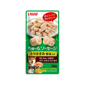いなば ちゅーるソーセージ とりささみ野菜入り 30g FCJ091J-イメージ1