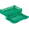 岐阜プラスチック工業 RSコンテナーRS-MM22(薄型折りたたみコンテナー) 緑 FC420GL-8362412