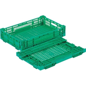 岐阜プラスチック工業 RSコンテナーRS-MM22(薄型折りたたみコンテナー) 緑 FC420GL-8362412-イメージ1
