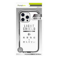 トリニティ iPhone 16 Pro Max用[LIGHT SHIELD Solid] 超精密設計 衝撃吸収 ハイブリッドクリアケース TR-IP24L3-LDSL-CLCL