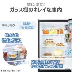 東芝 【右開き】180L 冷凍冷蔵庫 エクリュブラック GR-Y18BP(KT)-イメージ4