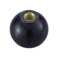 トラスコ中山 TRUSCO　樹脂製握り玉　芯金付　黒　Φ32XM8mm P-TPC32-8BK