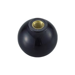 トラスコ中山 TRUSCO　樹脂製握り玉　芯金付　黒　Φ32XM8mm P-TPC32-8BK-イメージ1