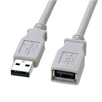 サンワサプライ エコUSB延長ケーブル（2m） ライトグレー KU20-ECEN2K