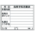 ユニット 危険予知活動表(屋内・屋外用) FC354GS-3715990