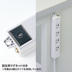 サンワサプライ 工事物件タップ(3P・6個口・2m) TAP-KS6-2-イメージ3