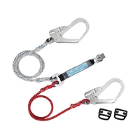 藤井電工 ハーネス用ランヤード ツインロープ式 白･赤11白1650／赤125011･11 FC012FB-1636683