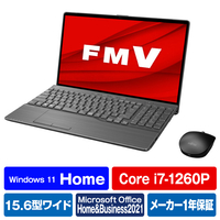 富士通 ノートパソコン LIFEBOOK AHシリーズ ブライトブラック FMVA77H2B