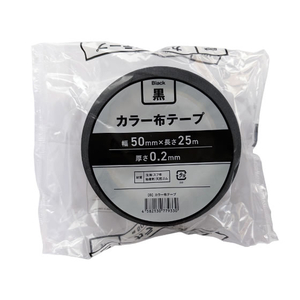 Forestway カラー布テープ 0.2mm厚 50mm×25m 黒 1巻 FC442SA-イメージ1