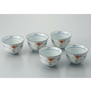 ピーアンドエス 染赤絵煎茶碗 5客揃 FC67440-10301-イメージ1