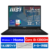 MSI ノートパソコン Modern 14 H D13M クラシックブラック MODERN14D13MG4165JP