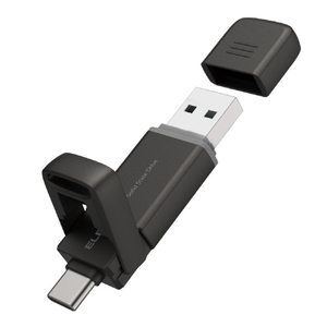 エレコム USB Type-C(TM)/USB-Aコネクター対応外付けポータブルSSD グレー ESD-EPD0500GGY-イメージ2