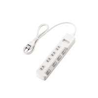 エレコム 個別スイッチ付 省エネタップ(4個口・1．0m) ホワイト T-E5A-2410WH