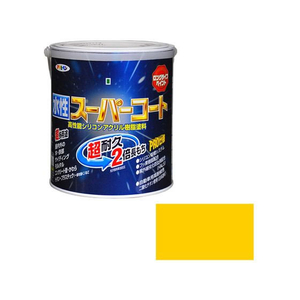 アサヒペン 水性スーパーコート 1.6L 黄色 FC413NS-イメージ1