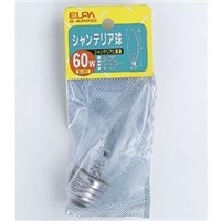 エルパ シャンデリア球 E26口金 60W クリア 1個入り G-62H(C)