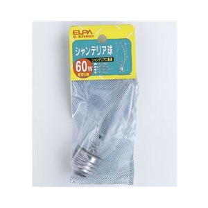 エルパ シャンデリア球 E26口金 60W クリア 1個入り G-62H(C)-イメージ1