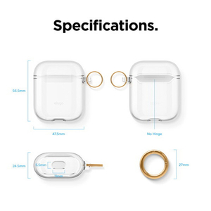elago CLEAR CASE for AirPods/AirPods 2nd Charging/AirPods 2nd Wireless Clear EL_APACSTPCE_CL-イメージ9