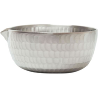 リビングカマトク アルミ 槌目 片口やっとこ鍋 3.5寸 シルバー 直径103×H47 FC324KY-0161110