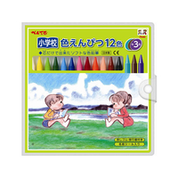 ぺんてる 小学校色えんぴつ 12色+3色 F717836GCG1-12P3