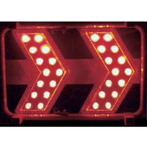 仙台銘板 軽量型矢印板 LIGHT H400×W600mm 赤LED 矢印赤600400赤 FC216HK-8184846-イメージ2