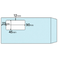 ヒサゴ 窓つき封筒 長形3号/ブルー MF04
