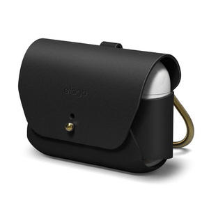 elago AirPods Pro用レザーケース ブラック EL_APPCSGLLC_BK-イメージ1